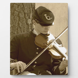 Civil War Fiddle Player Plaque