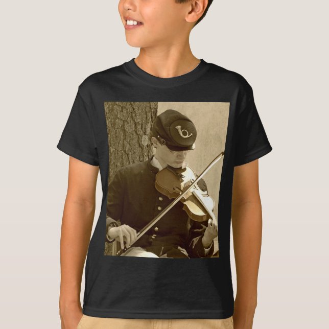 Civil War Fiddle Player T-Shirt (Front)