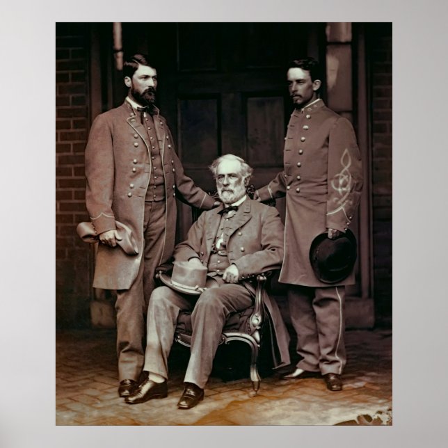 CIVIL WAR GENERAL LEE and STAFF  1865 Poster (Front)