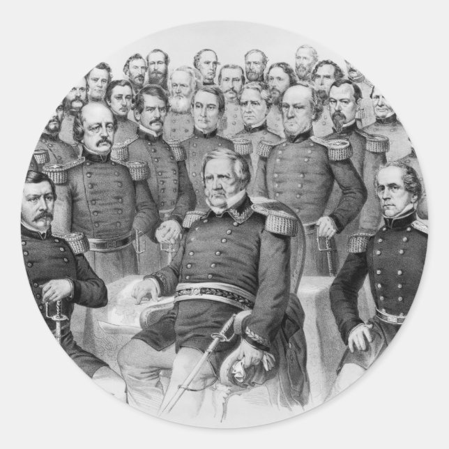 Civil War Generals of the Union stickers (Front)