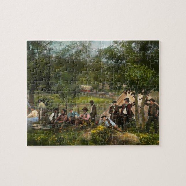 Civil War - Gettysburg camp of Captain Huft 1865 Jigsaw Puzzle (Horizontal)
