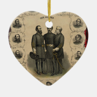 Civil War Heroes Ceramic Ornament