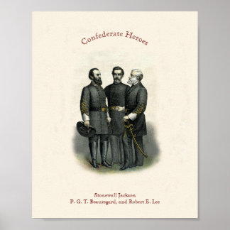 Civil War 🎖️⚔️ Heroes Confederate Generals 1896  Poster
