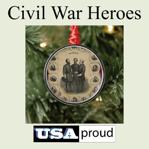 Civil War Heroes Southern Generals Epic Value Metal Ornament