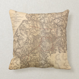 Civil War Map Atlanta Georgia July 19-Aug 26 1864 Cushion