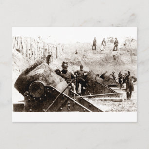 Civil War Mortar battery at Yorktown Postcard