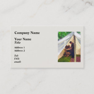 Civil War Officer's Tent Business Card