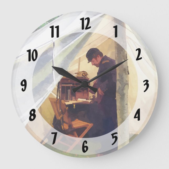 Civil War Officer's Tent Large Clock (Front)