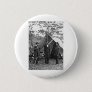 Civil War Photo Circa 1862 6 Cm Round Badge