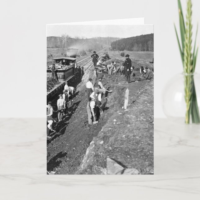 Civil War Railroad at Clifton, Virginia, 1863 Card (Front)