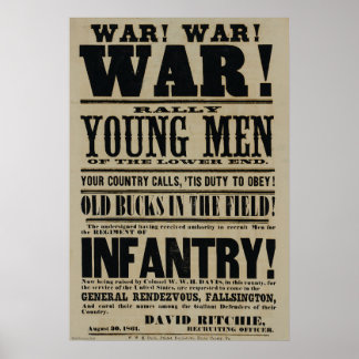 Civil War Recruiting Poster