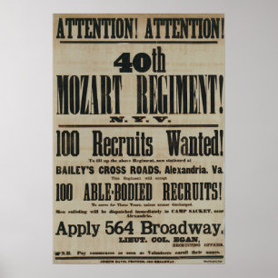 Civil War Recruiting Poster