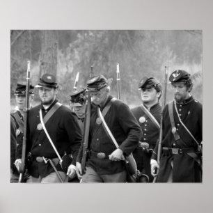 Civil War Reenactment - Union Soldiers Poster