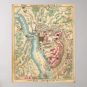 Civil War Siege of Port Hudson Poster