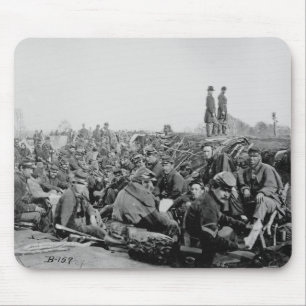 Civil War Soldiers in the Trenches Before Battle Mouse Pad