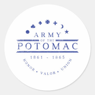 Civil War Union Army Of The Potomac Classic Round Sticker