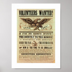 Civil War Union Army Recruiting Poster