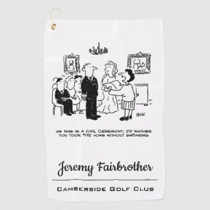 Civil Wedding Ceremony at a Registry Office Golf Towel