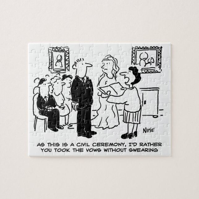 Civil Wedding Ceremony at a Registry Office Jigsaw Puzzle (Horizontal)