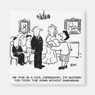 Civil Wedding Ceremony at a Registry Office Magnet