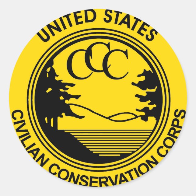 Civilian Conservation Corps CCC commemorative Classic Round Sticker (Front)