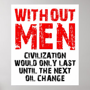 Civilisation Without Men Funny Poster