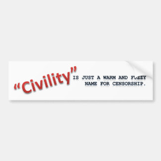 Civility Bumper Sticker