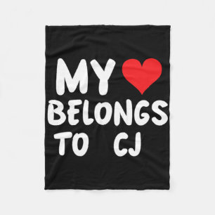Cj - My Heart Belongs To Cj - Love Fleece Blanket