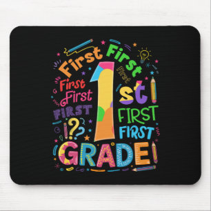 Ck To School 1st Grade Team Typography Student Tea Mouse Pad