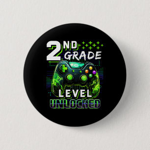 Ck To School 2nd Grade Boys Gamer First Day School 6 Cm Round Badge