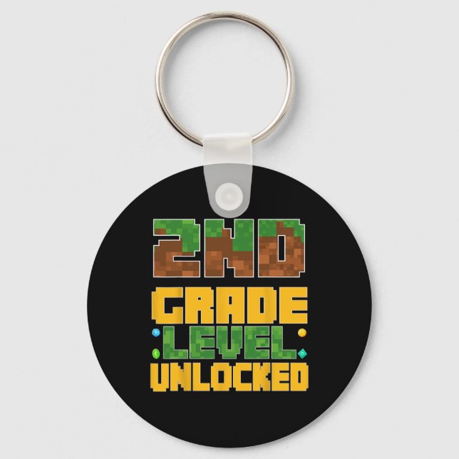Ck To School 2nd Grade Boys Gamer First Day Second Key Ring (Front)