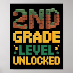 Ck To School 2nd Grade Boys Gamer First Day Second Poster