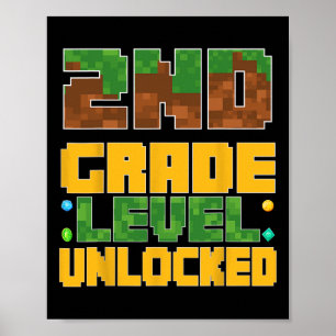 Ck To School 2nd Grade Boys Gamer First Day Second Poster