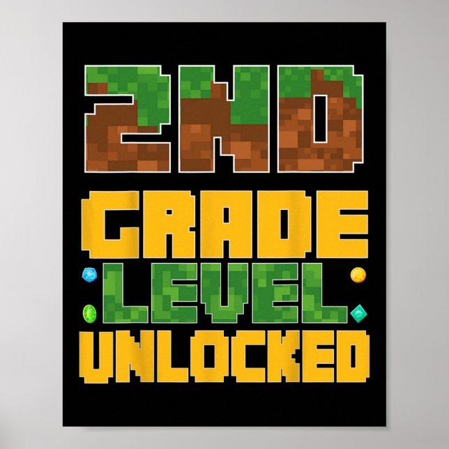 Ck To School 2nd Grade Boys Gamer First Day Second Poster (Front)