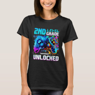 Ck To School 2nd Grade Level Unlocked Gamer Kids B T-Shirt