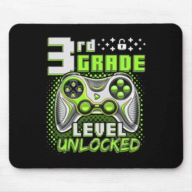 Ck To School 3rd Grade Boys Gamer First Day School Mouse Pad (Front)