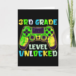 Ck To School 3rd Grade Boys Gamer First Day Third Card
