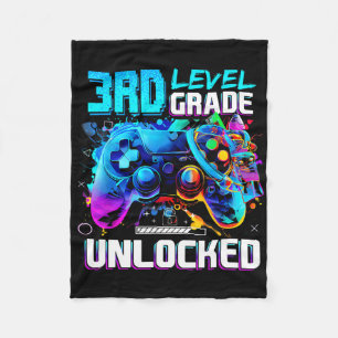 Ck To School 3rd Grade Level Unlocked Gamer Kids B Fleece Blanket