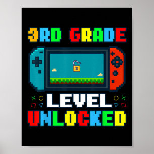 Ck To School 3rd Grade Level Unlocked Gamer Kids B Poster