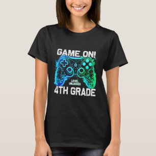 Ck To School 4th Grade Boys Gamer First Day School T-Shirt