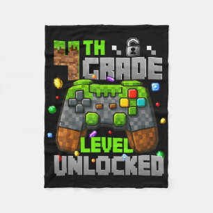 Ck To School 4th Grade Level Unlocked Gamer Kids B Fleece Blanket