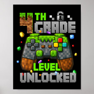 Ck To School 4th Grade Level Unlocked Gamer Kids B Poster