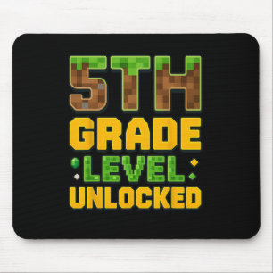 Ck To School 5th Grade Boys Gamer First Day Of Fif Mouse Pad