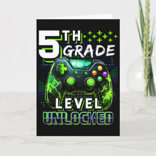 Ck To School 5th Grade Boys Gamer First Day School Card