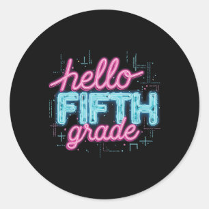 Ck To School 5th Grade Collection Classic Round Sticker