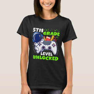 Ck To School 5th Grade Level Unlocked Gamer Boys K T-Shirt