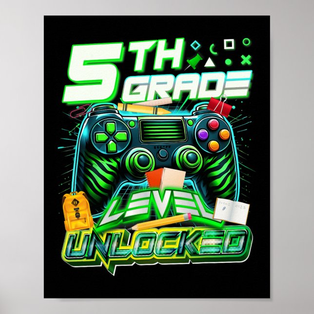 Ck To School 5th Grade Level Unlocked Gamer First  Poster (Front)