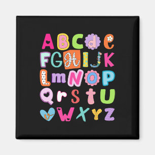 Ck To School Alphabet Abcs First Day Of School Tea Magnet