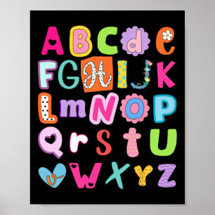 Ck To School Alphabet Abcs First Day Of School Tea Poster