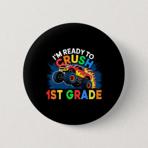 Ck To School Boys First Day Of 1st Grade Monster T 6 Cm Round Badge